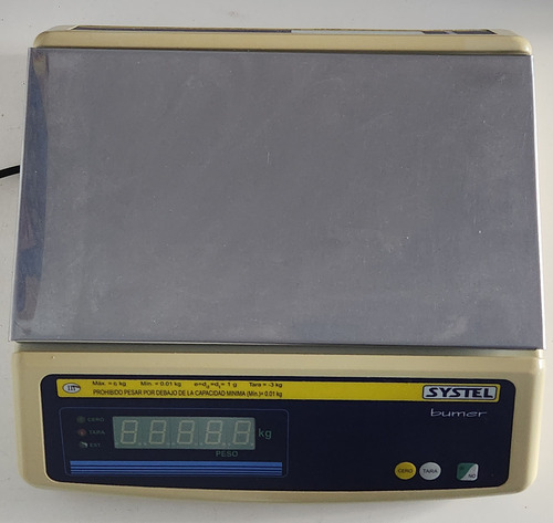 Balanza Systel Bumer Tara Max 6kg Min 0.01kg Crema (Usado)