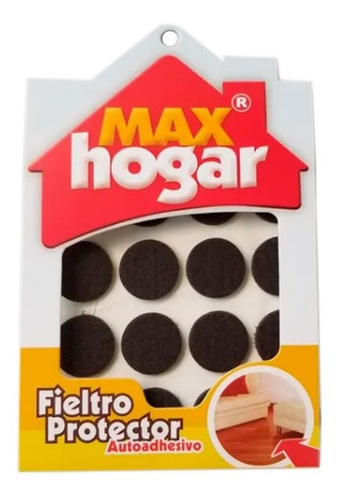 Fieltro Protector Autoadhesivo Ø24mm 32und Max Hogar - Café