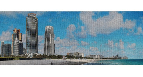 Foto De Parede Hd 40x100cm Arte - Miami Beach