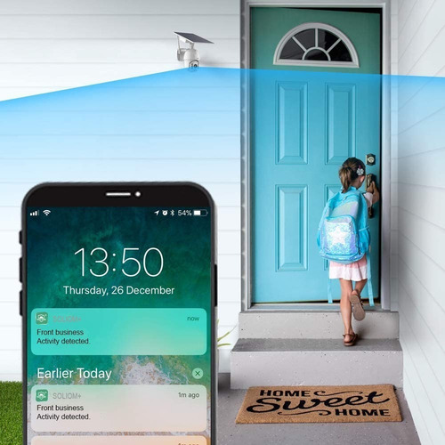 Cámara Solar Recargable De Vigilancia Ip Wifi Para Exterior
