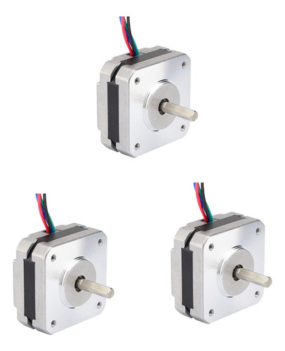 3x 17hs08-1004s Nema 17 4-lead Stepper Motor 20mm