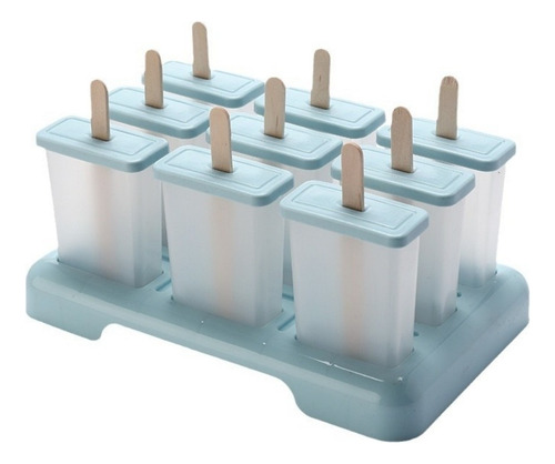 Juego De 9 Moldes Para Paletas Con Bandeja Amarilla