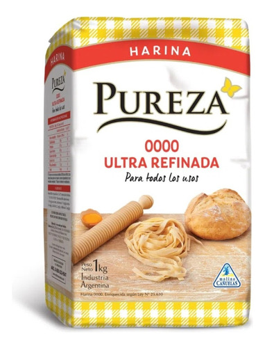Harina Trigo Pureza 0000 Ultra Refinada 1kg Todos Los Usos
