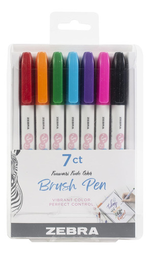 Zebra Pen Funwari Brush Pen, Punta Punta Ultrafina, Colores