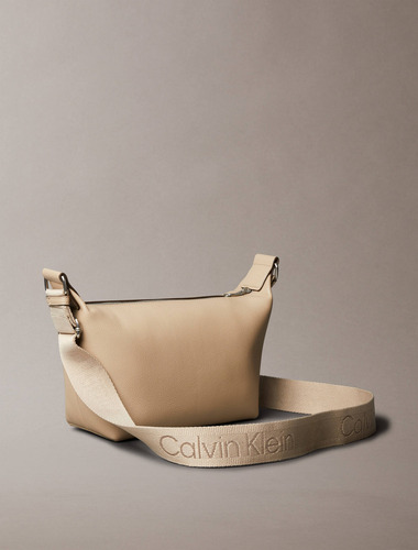 Bolsa Beige Calvin Klein Logo Mujer
