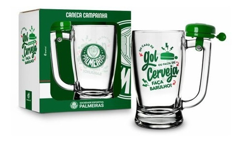 Caneca Palmeiras Chopp E Cerveja Com Campainha Oficial