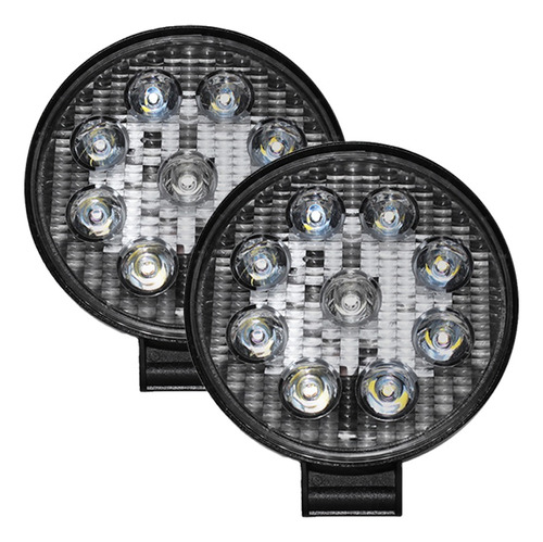 Kit 2x Farol Milha 9 Led 27w 12/24v Ip-67 Rdd Jeep Caminhão