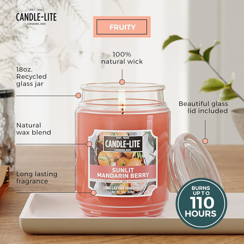 Vela Aromática De 539 Ml Con Fragancia Mandarina Naranja 11