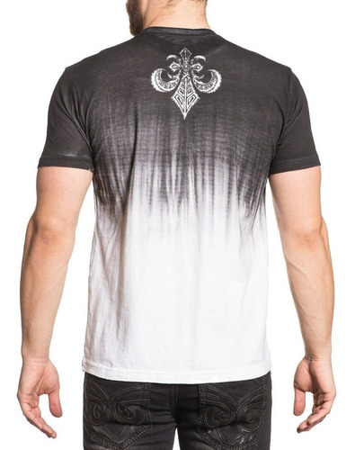 Imagen 2 de 4 de Remera Affliction Apache Tarnish Black Riders Bike