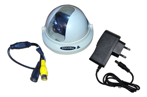 Imagem 1 de 1 de Mini Camera Dome 1/3 Color + Fonte 12v 1a Cftv
