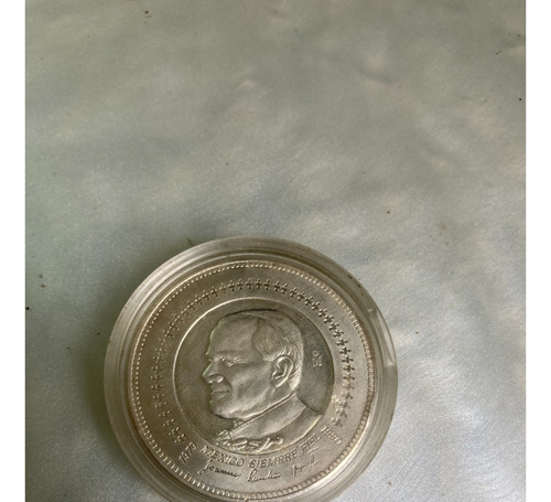 Moneda De Papa Juan Pablo Ii 1979  1 Onza De Plata México Sf