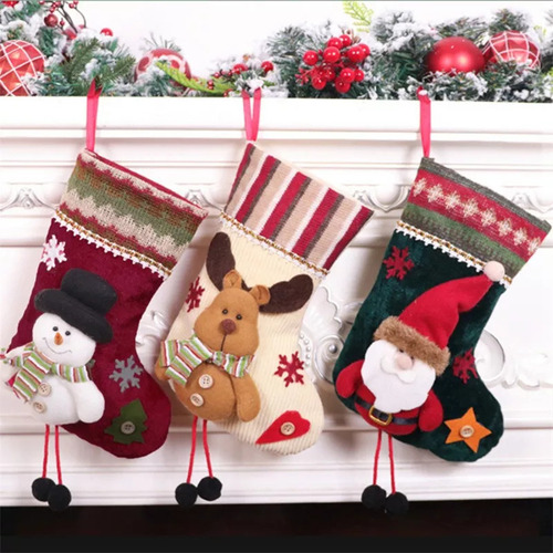 Calcetines Navideños Para Niños Con Forma De Bolso Majestuos