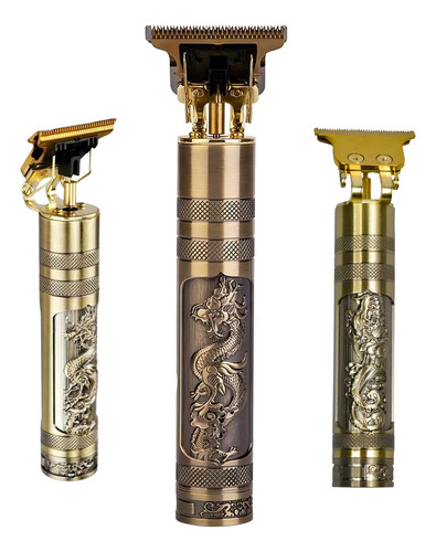 Máquina De Barbear E Cabelo Barber Modelo De Dragão Cor Dourado 127/220V