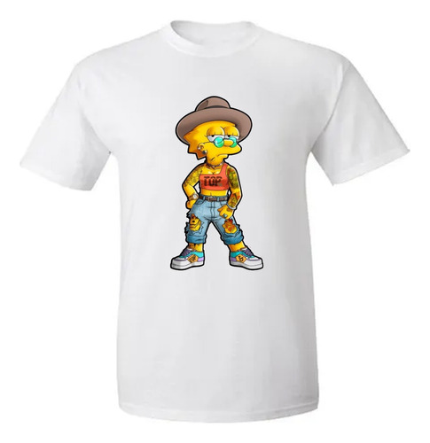 Remera Lisa Simpsons Exclusivo Unisex Para Niños Y Adultos