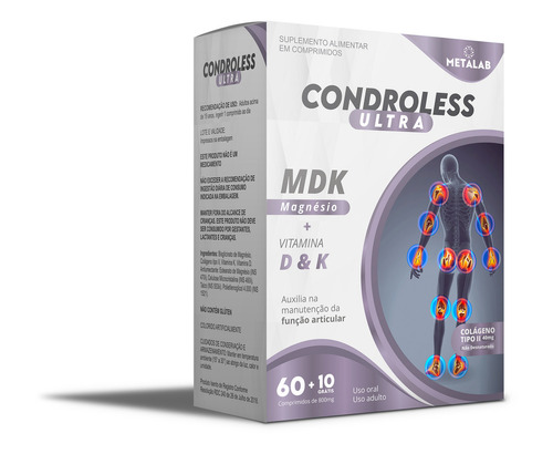 Condroless Ultra Mdk C/60 + 10 Comp Sabor Sem Sabor