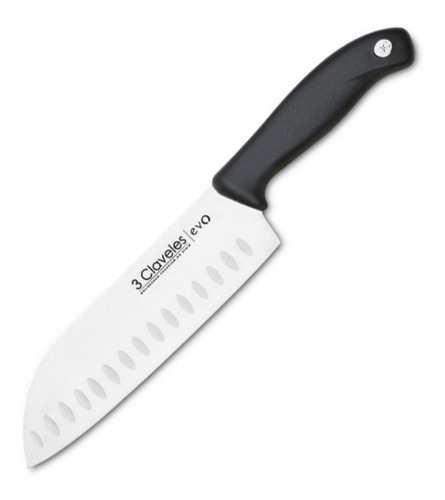 Cuchillo 3 Claveles Santoku Alveolado 18cm Acero Evo Chef