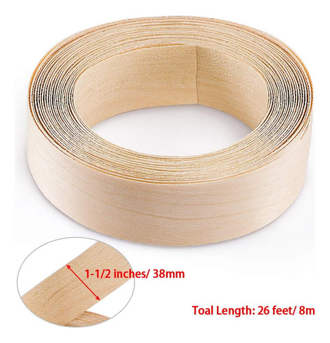 Chapa De Madera De Abedul 11/2 X 26, Cinta De Bor...