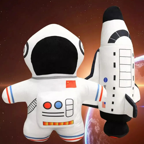 Novo Astronauta De Pelúcia Macia De 2 Peças, Rocket Doll