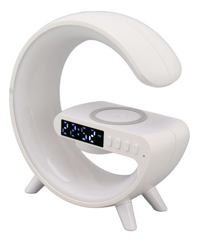 Altavoz Nocturno Led Con Carga Inalámbrica, Despertador Inte