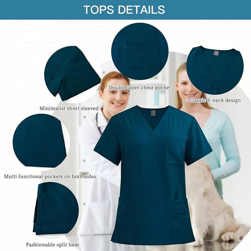 Pijama Quirúrgica Scrub Jogger Uniforme Antifluido Con Bolsa