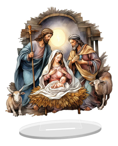 Letrero Acrílico De Natividad, Decoración Navideña