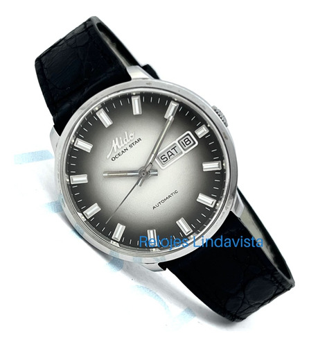 Reloj Mido Oceanstar Vintage Automático Piel Negra