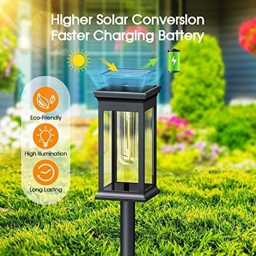 Kooper Solar Pathway Lights Outdoor, 8 Pack Enhanced Solar O