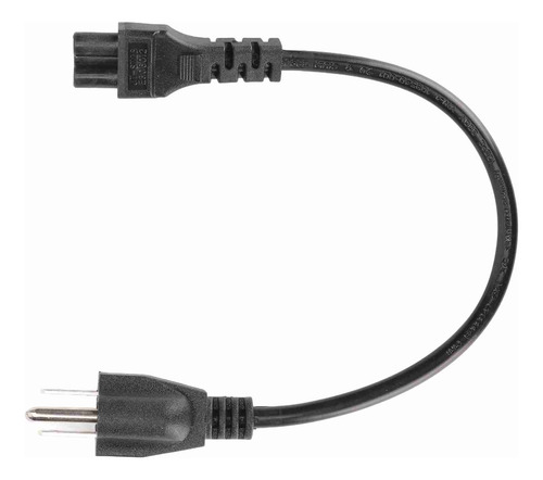 Cable Corto De Alimentación Ac 515p A Iec320 C5 Hembra 18 Aw