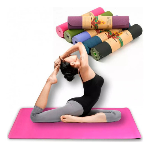 Colchoneta Mat Yoga Goma Eva 173 X 8 Mm Variedad Colores Color Azul