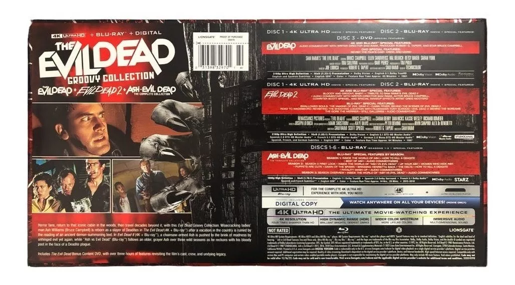 Primera imagen para búsqueda de evil dead dvd