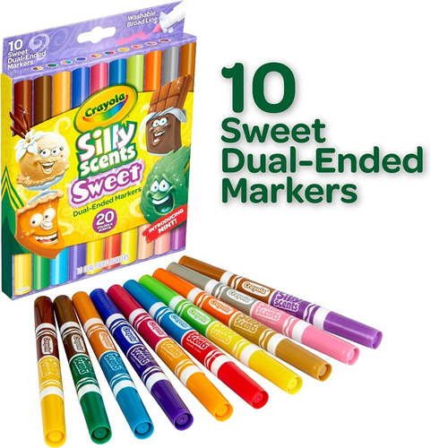 Marcadores Crayola Silly Doble Punta Con Olor Frutal