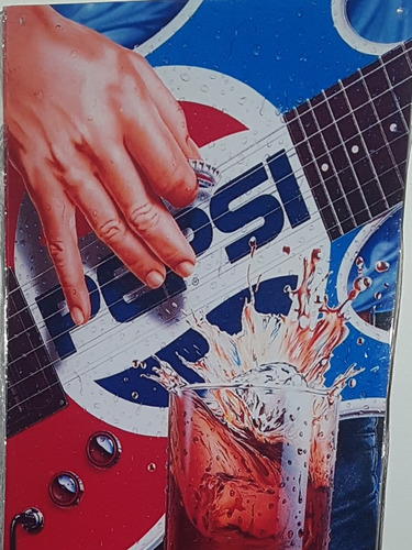 Letrero Cartel Metalico Vintage Pepsi/guitarra. 20x30cm