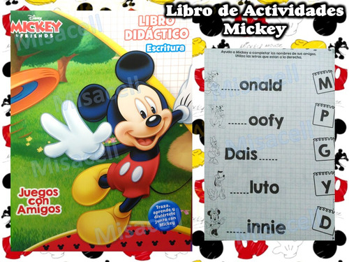 10 Libro De Actividades Mickey Recuerdos De Fiesta :)