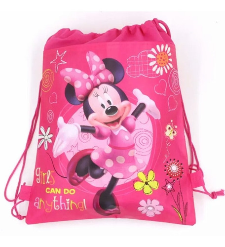 Minnie Mouse Bolsa Mochila Infantil Con Cordón 