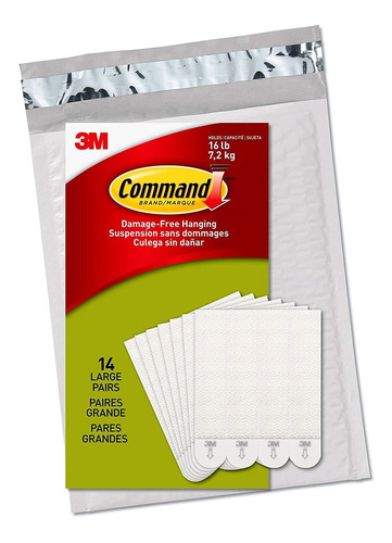 Command - Tiras De Velcro Para Colgar Cuadros, Grandes, Colo