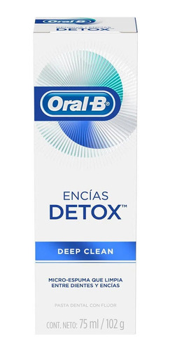 Pasta Dental Oral B Detox Deep Clean 102 Gramos