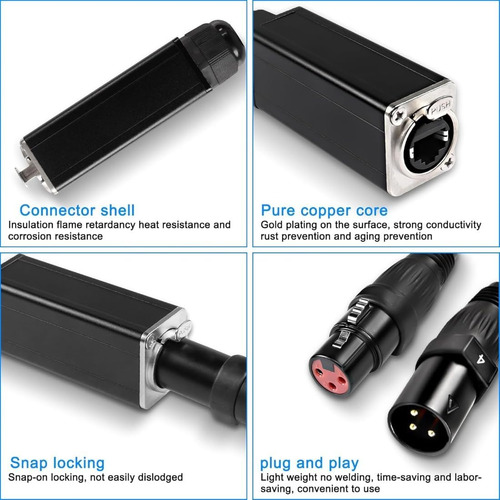 Extensor Xlr Receptor A Fuziddn Audio Snake De 4 Canales Y 3