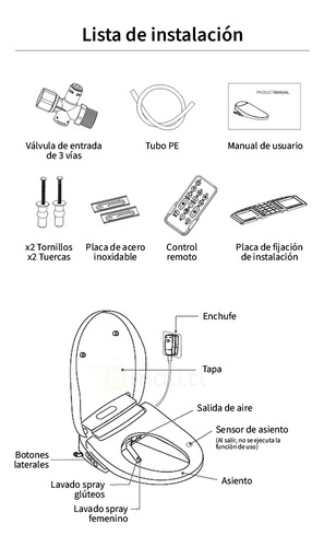 Tapa Asiento Inodoro Eléctrico Wc Baño Inteligente Supreme