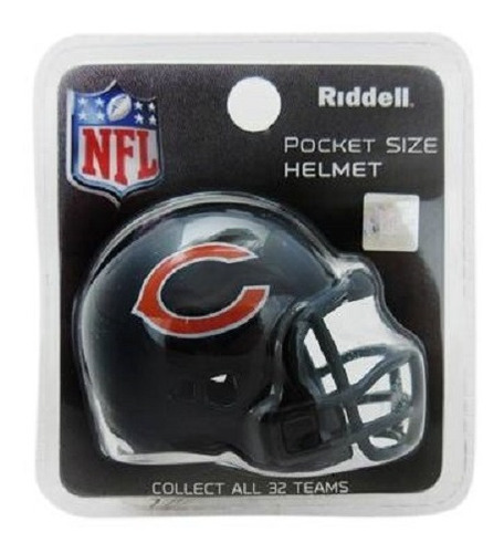 Mini Casco Nfl - Riddell Pocket Size - Chicago Bears Osos