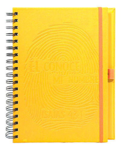 Libreta Cuaderno Cristiano Tapa Dura Con 100 Hojas/ Naranja