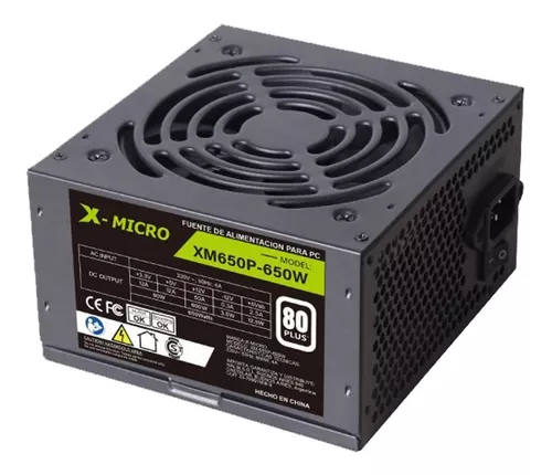 Fuente Pc Gaming Xm650p 650w 80+ Plus Certificada X-micro