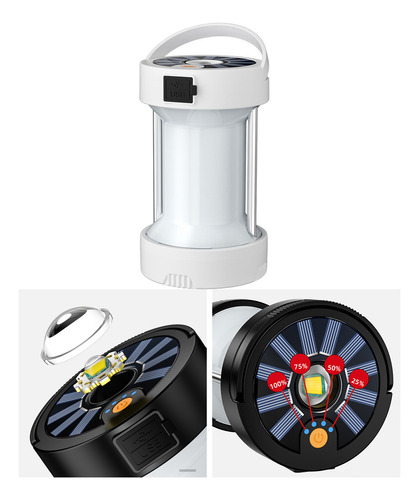 Luz Led Para Acampar, Al Aire Libre, 4 Modos, Carga Usb,