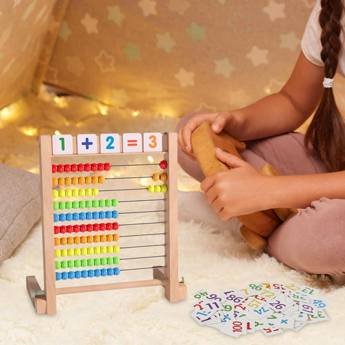 Resta Ábaco Montessori Diez Marco Conjunto De Cuentas