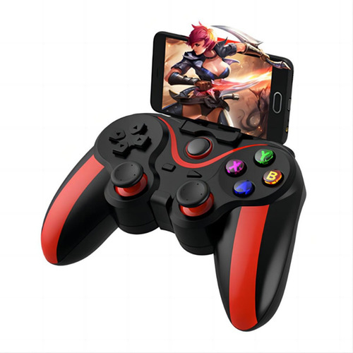 Controle Celular Gamepad Joystick Bluetooth Jogos Mobile Cor Vermelho