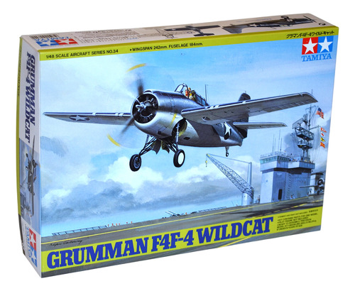 Avión Grumman F4f-4 Wildcat 1/48 Model Kit Tamiya