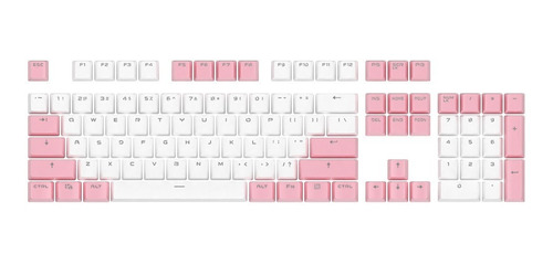 Imagen 1 de 1 de Keycaps Cherry Style Blanco/rosa - Ajazz