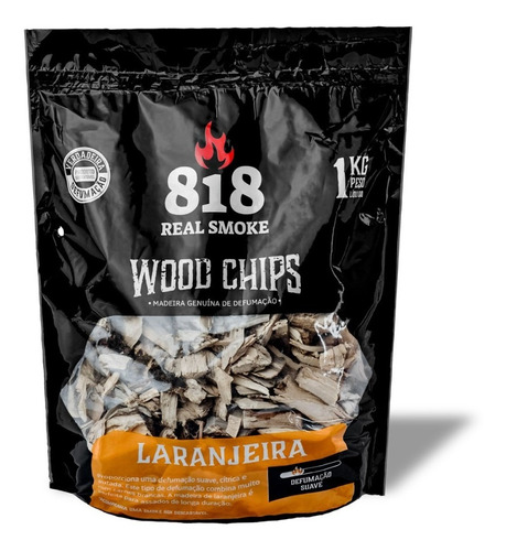 Lascas De Lenha Para Defumação Laranjeira 1 Kg Wood Chips