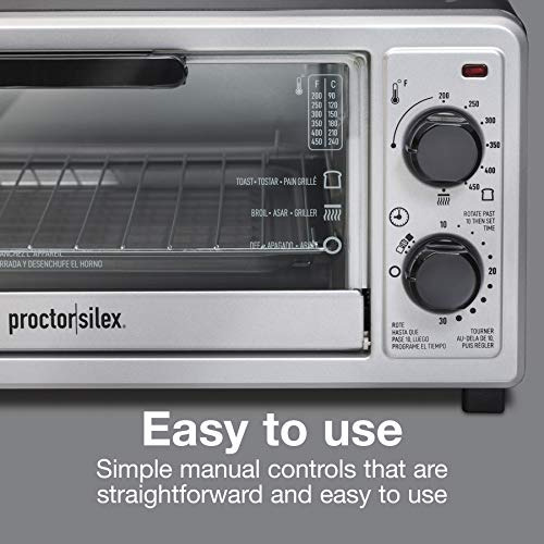 Proctor Silex Horno Tostador De Mesa De 4 Rebanadas, Multifu
