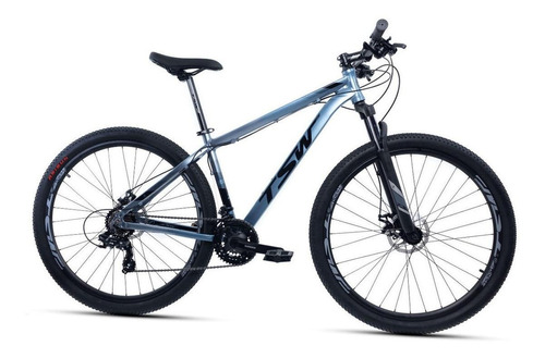 Mountain bike TSW Bike Ride 2019 aro 29 17" 21v freios de disco mecânico câmbios Shimano Tourney TZ500 y Shimano Tourney TY300 cor azul/cinza