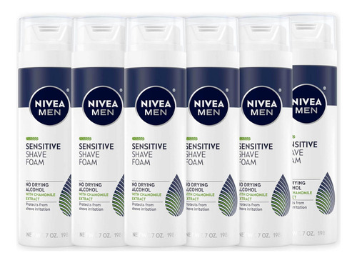 Espuma De Afeitar Nivea Men Sensitive Con Vitamina E, 200 Ml